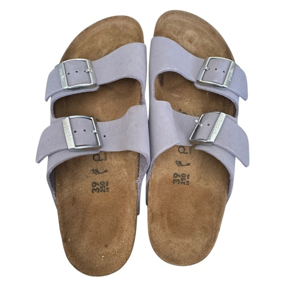 Birkenstock Papillio Arizona Platform Nubuck Leather - Purple Fog 39 - Picture 2 of 8